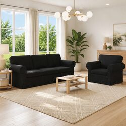 Perfect Modular 2-Piece Black Sofa Set for Any Home