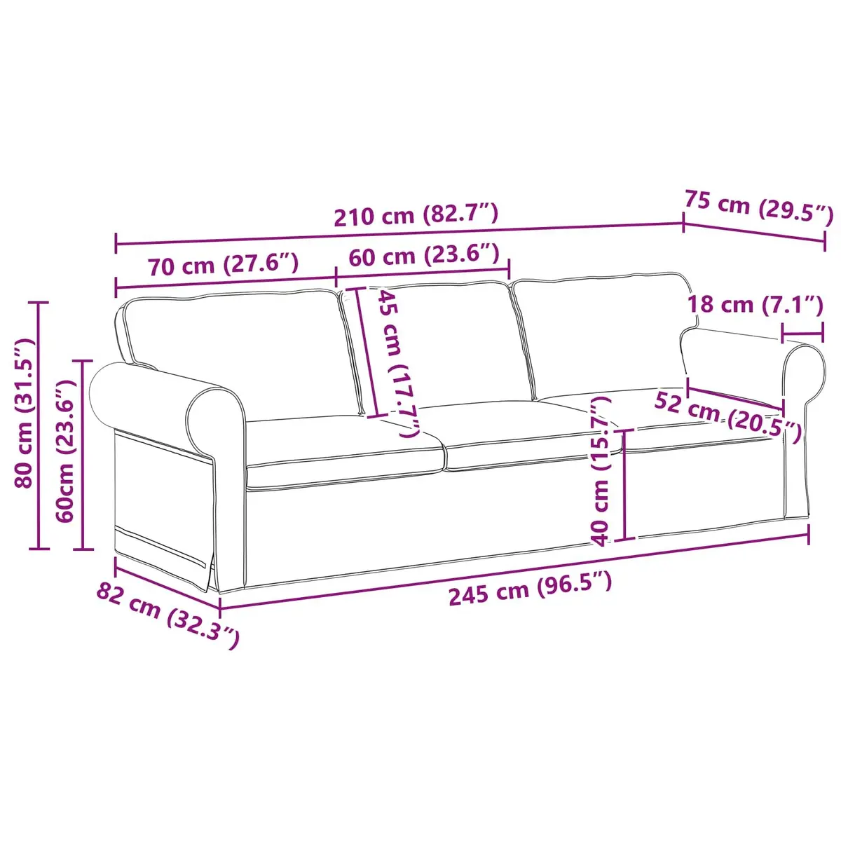 Grey Fabric Sofa Set for Home Use