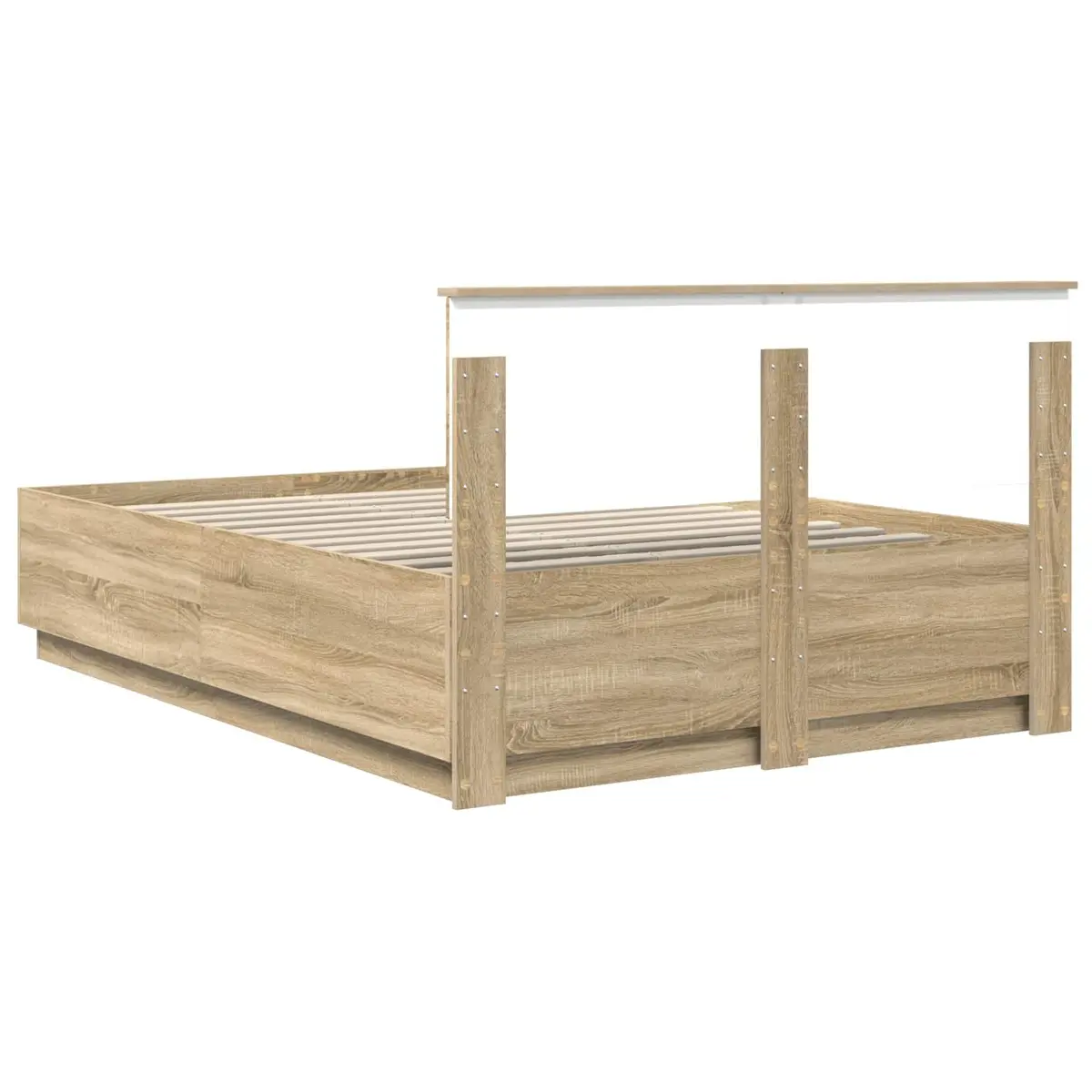 150x200cm Bed Frame with Adjustable Headboard