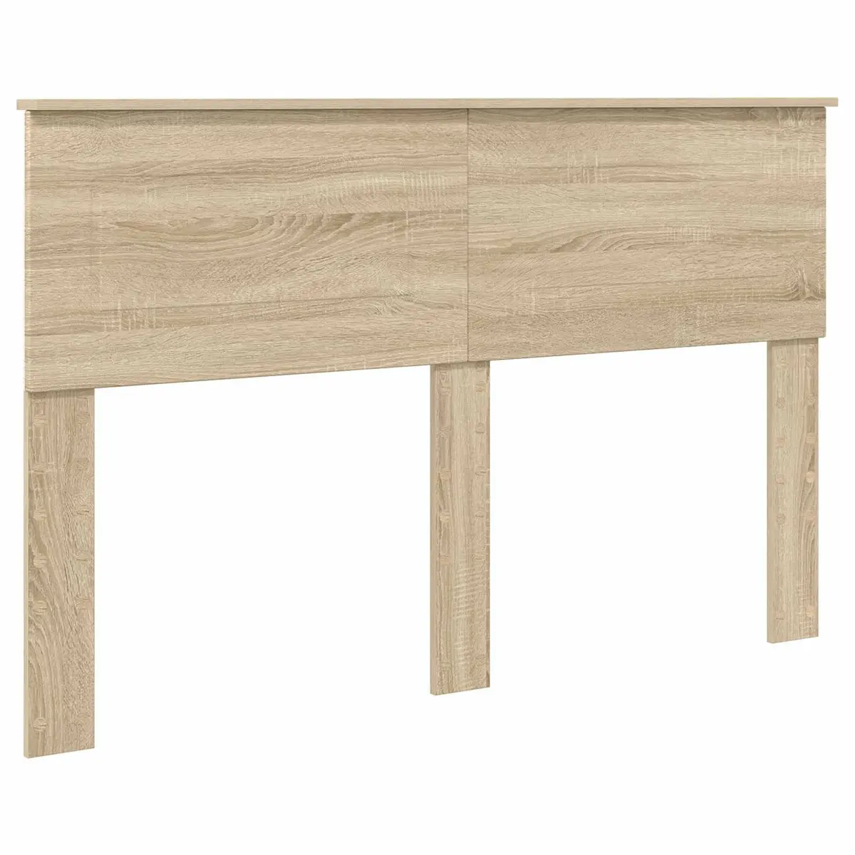Bed Frame Engineered Wood Brown 150 x 200 cm Modern Adjustable Wall-Mounted Headboard