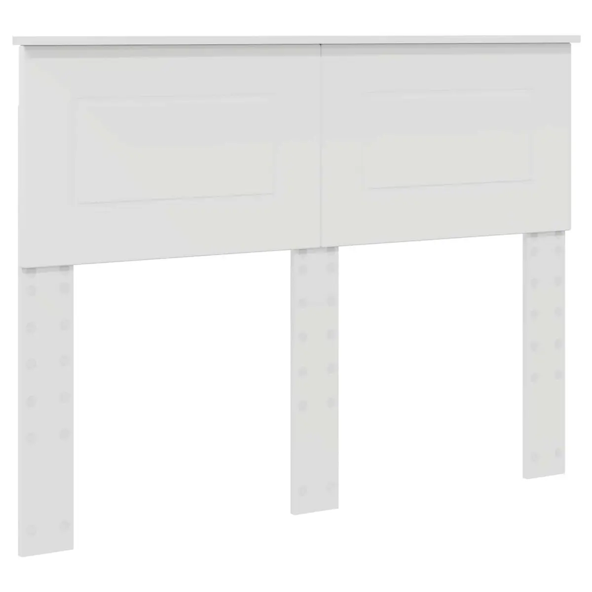 Bed Frame with Wall-Mounted Headboard White 135 x 190 cm Modern Bedroom