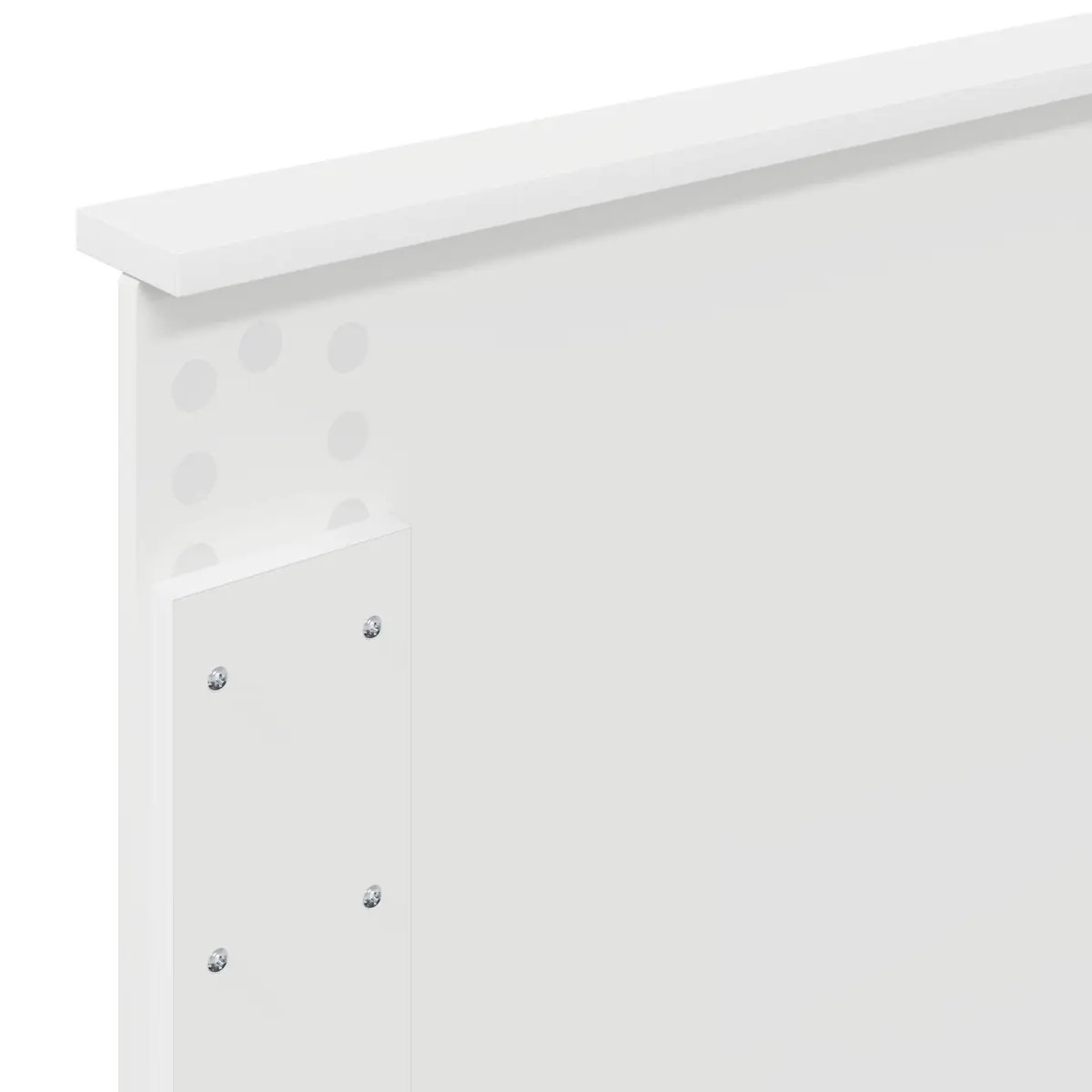 Bed Frame Engineered Wood 90 x 190 cm White Modern Minimalist