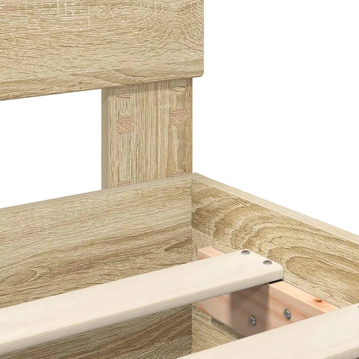 Bed Frame with Headboard 90 x 190 cm Engineered Wood Modern Contemporary Bedroom