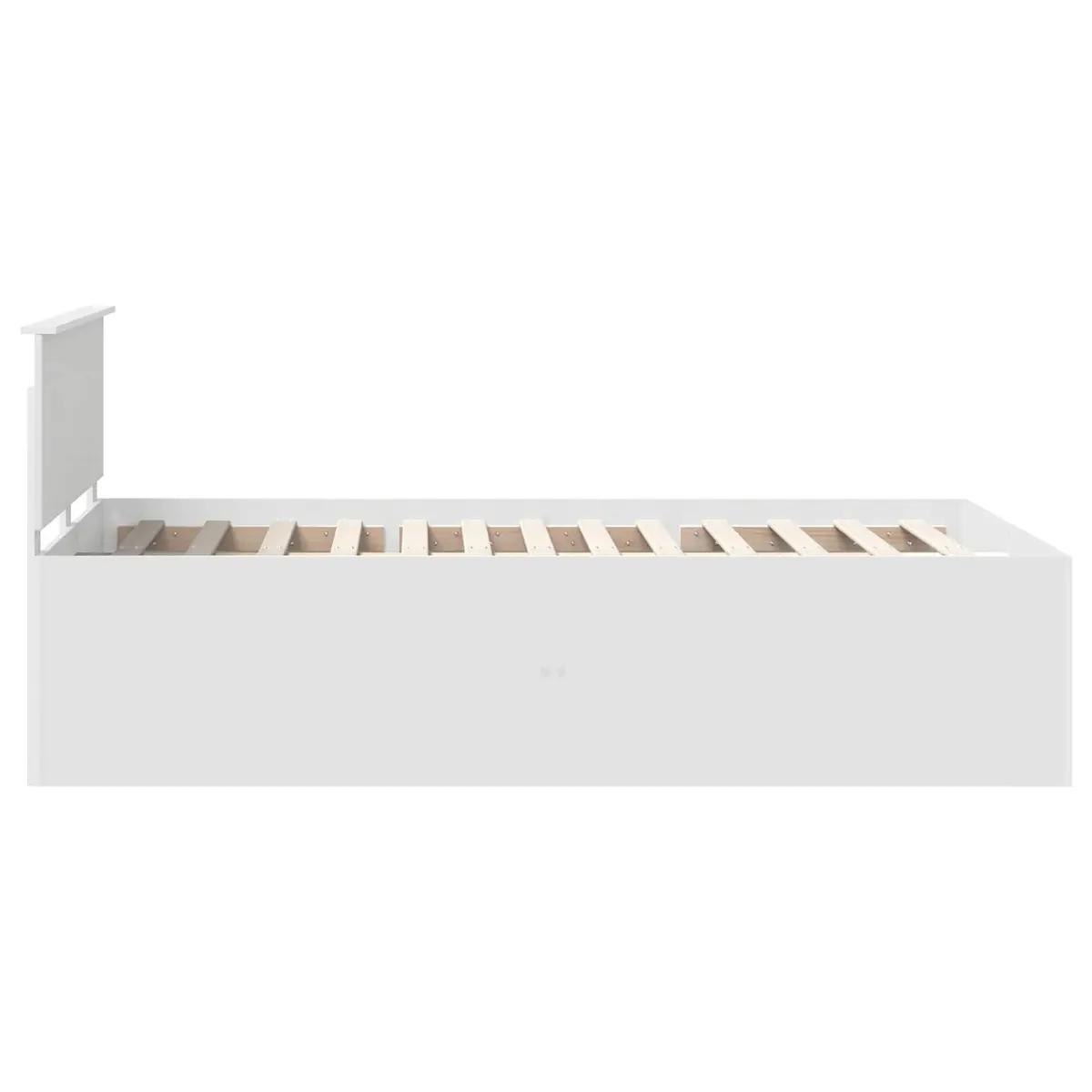 Bed Frame with Headboard White 135 x 190 cm Modern Bedroom Furniture