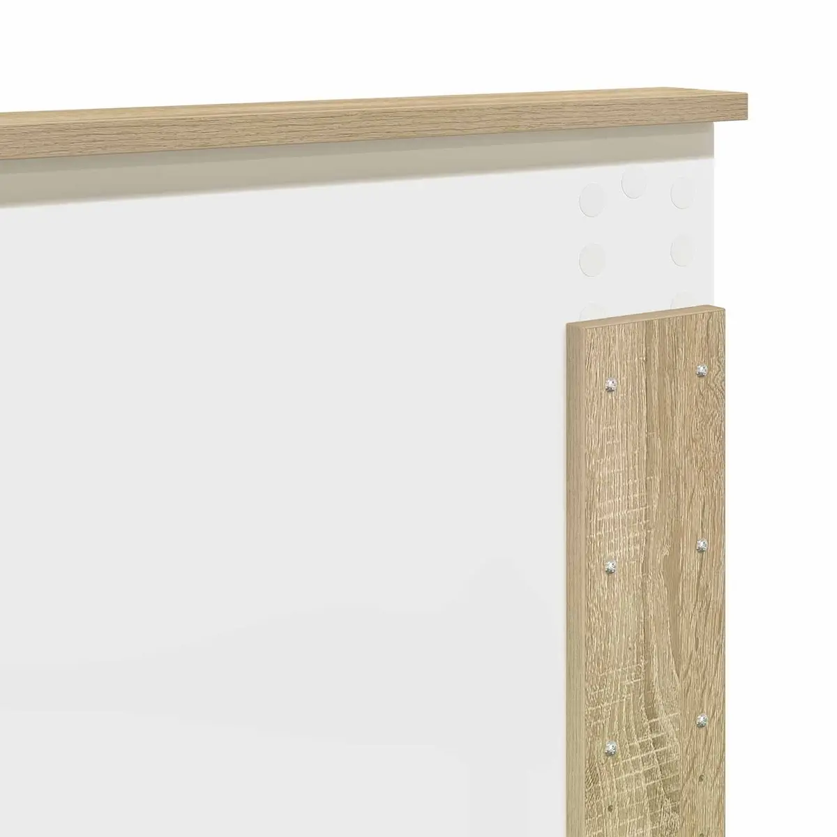 Bed Frame 150 x 200 cm Modern Engineered Wood with Headboard Brown Bedroom