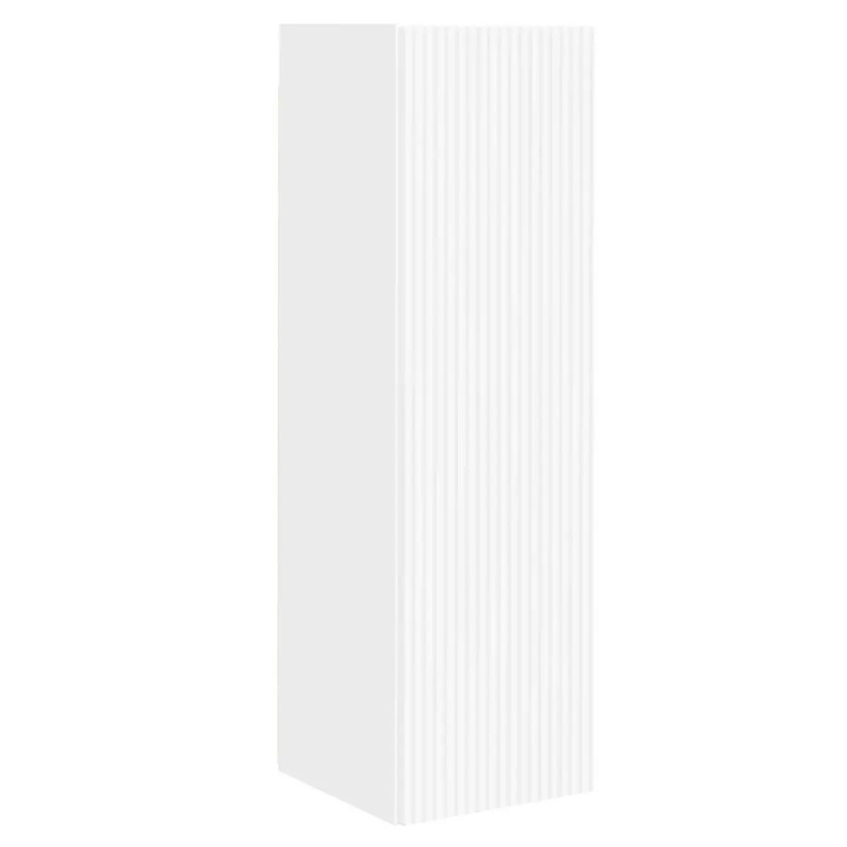 TV Wall Cabinet Set Engineered Wood 4 Piece White Wall-Mounted Storage Entertainment Media Unit