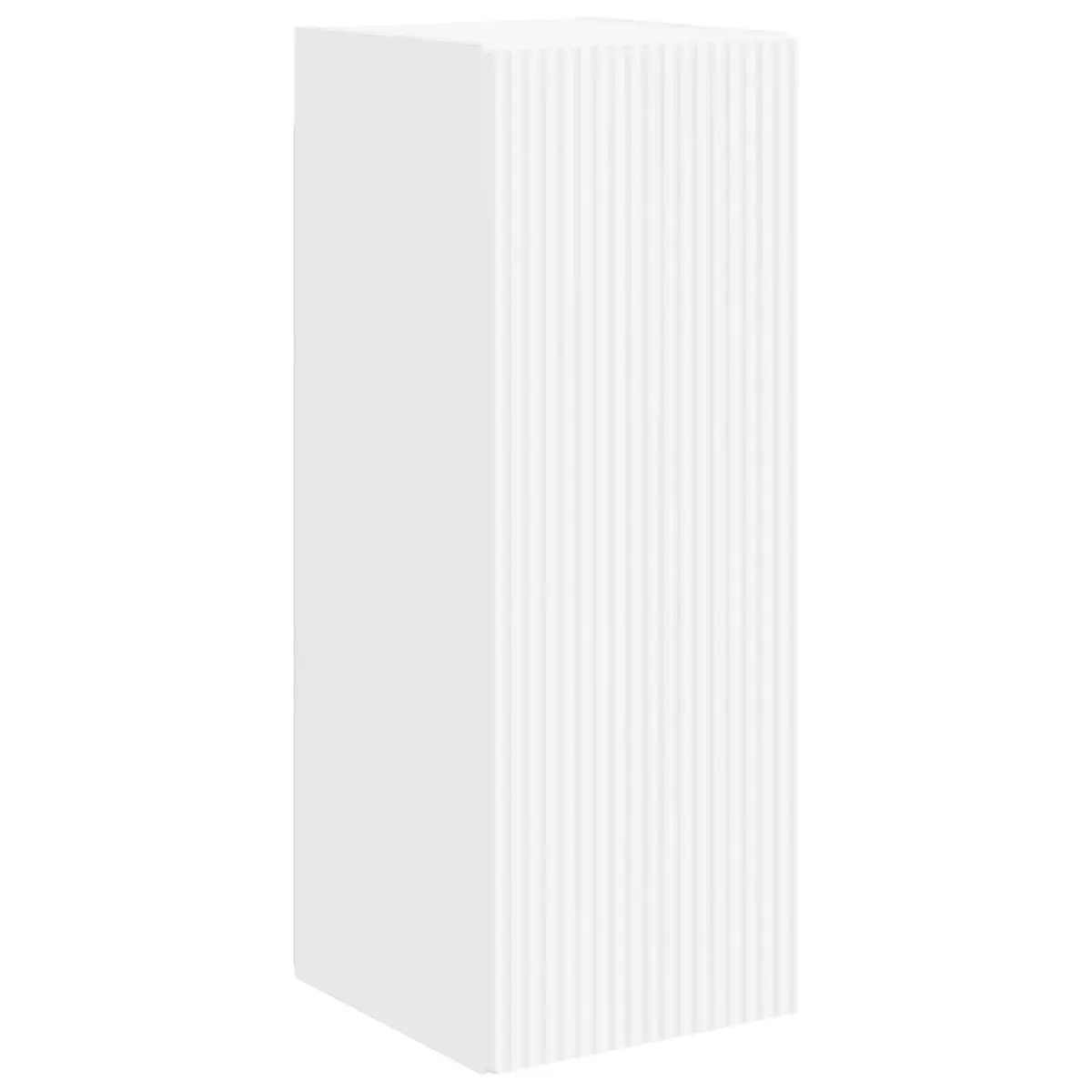 Wall-mounted TV Cabinet Set Engineered Wood 2 Pieces White Modern Living Room Storage Unit