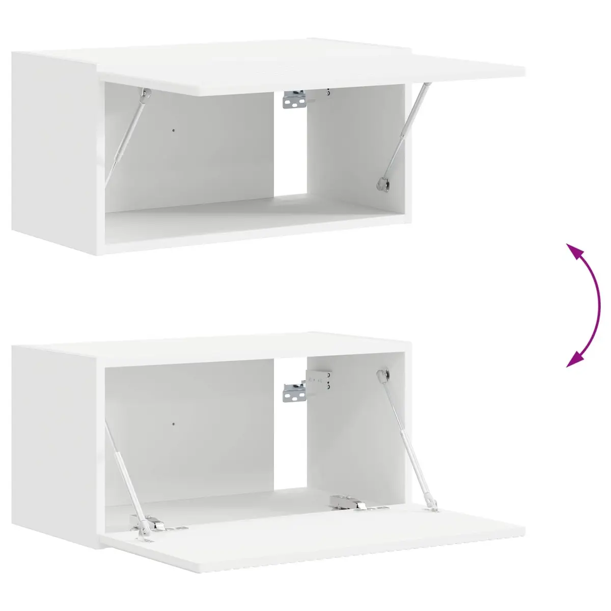 6 Piece TV Stand Set Modern White Storage Unit with Adjustable Shelves and Drawers for Contemporary Entertainment Centre