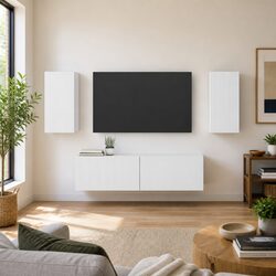 Functional 4-Piece Entertainment Centre for Everyday Use