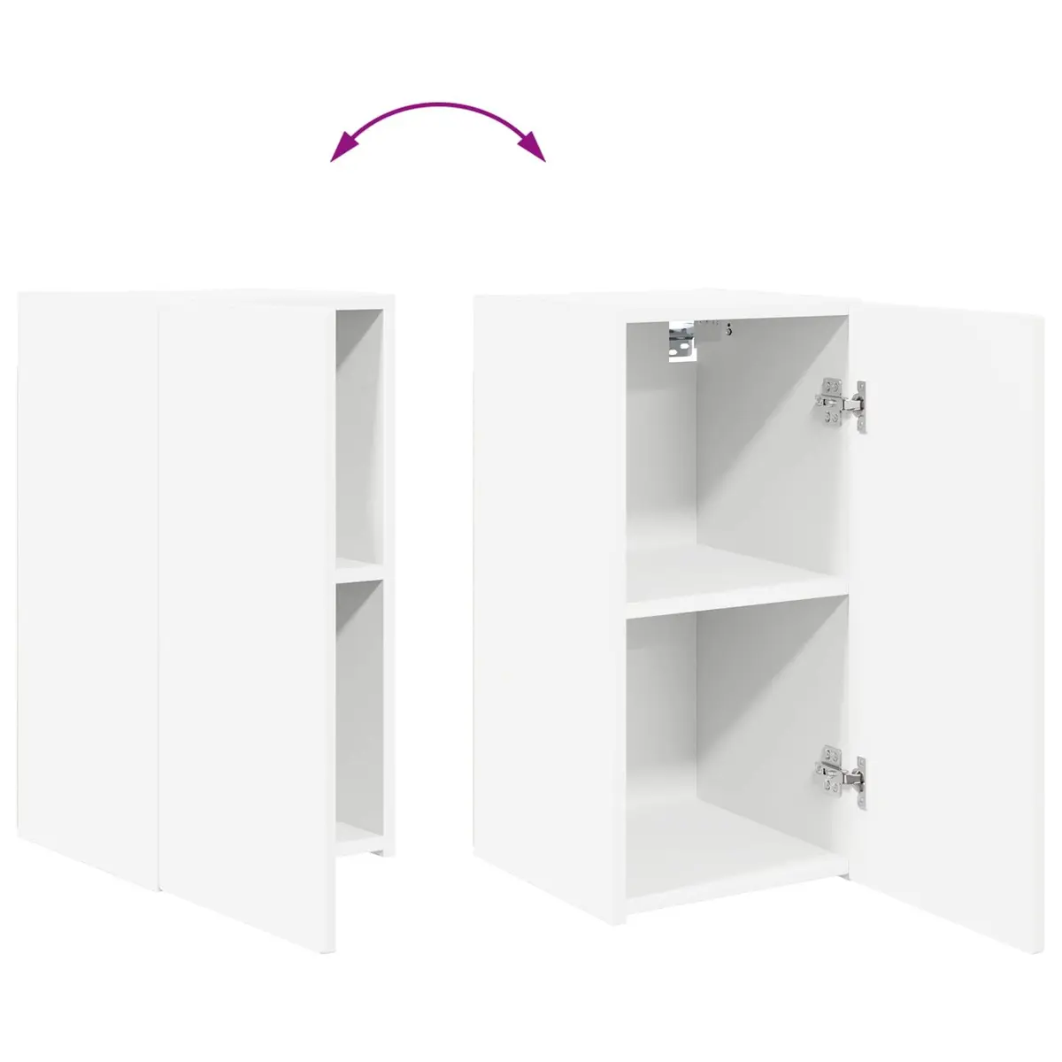 4 Piece White Engineered Wood TV Cabinet Set Multi-Purpose Entertainment Centre Storage Unit for Living Room