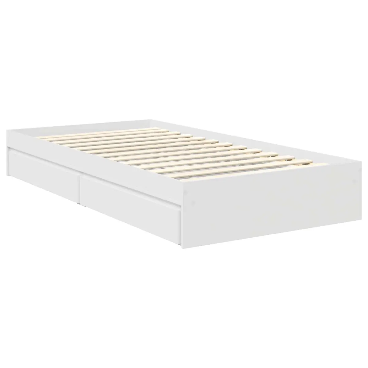 Storage Bed Frame with Headboard for Bedroom Use 90 x 190 cm
