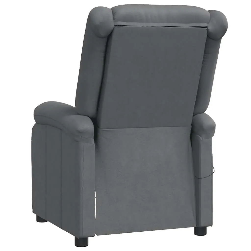 Electric Massage Chair Faux Leather Grey Reclining 3 Positions