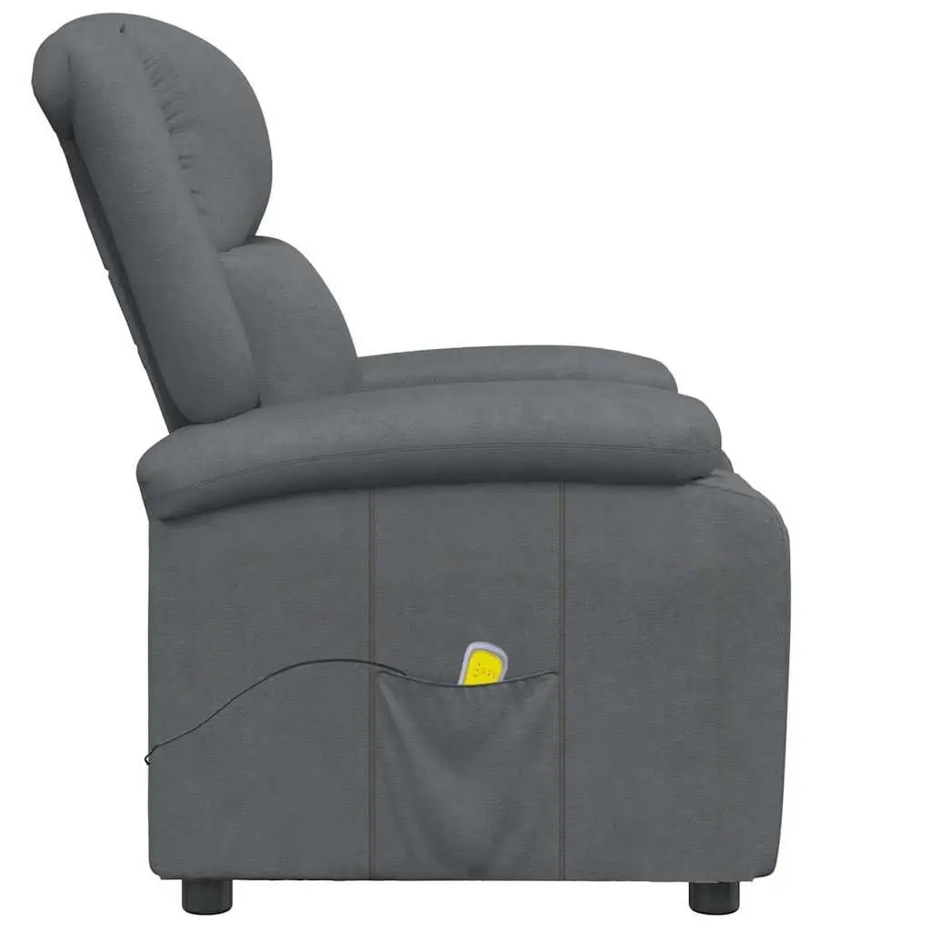 Electric Massage Chair Faux Leather Grey Reclining 3 Positions