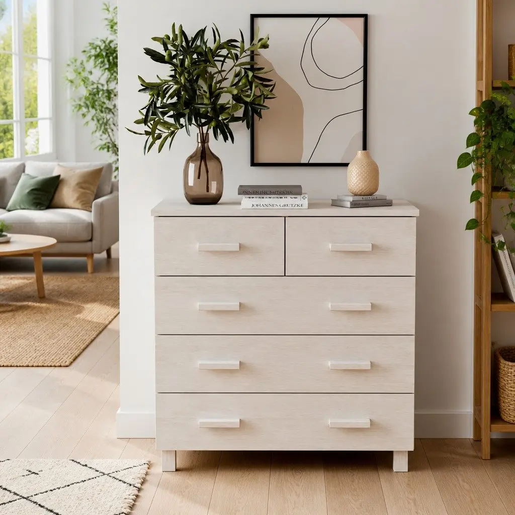 White Wooden Sideboard for Home Use