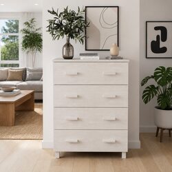 Functional White Wooden Sideboard for Hallways and Living Rooms