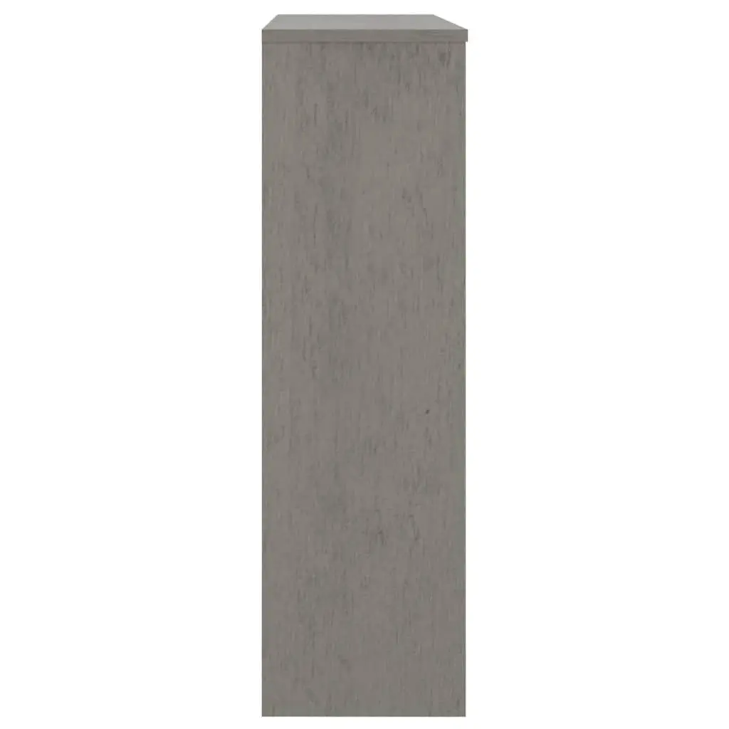 Grey Pinewood Highboard Storage Unit 90x30x100cm