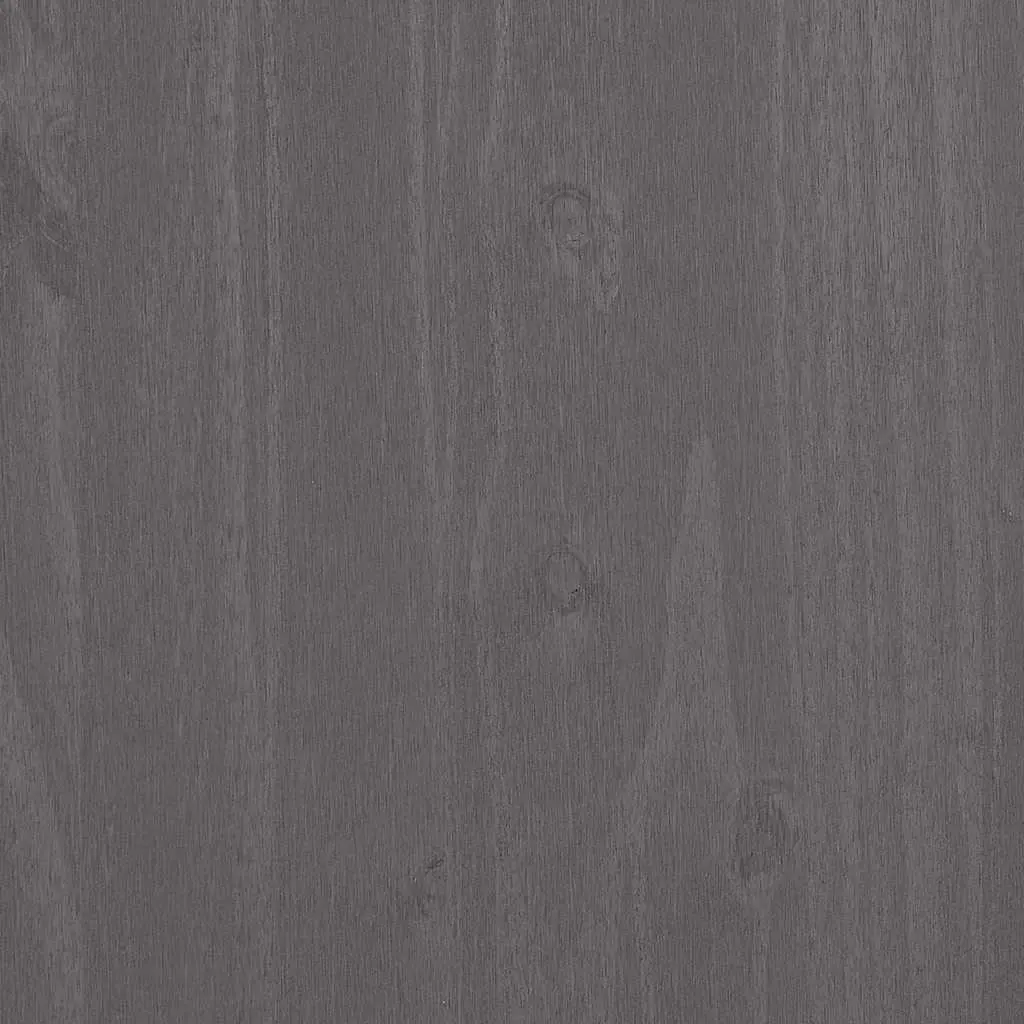 Grey Pinewood Highboard Storage Unit 90x30x100cm