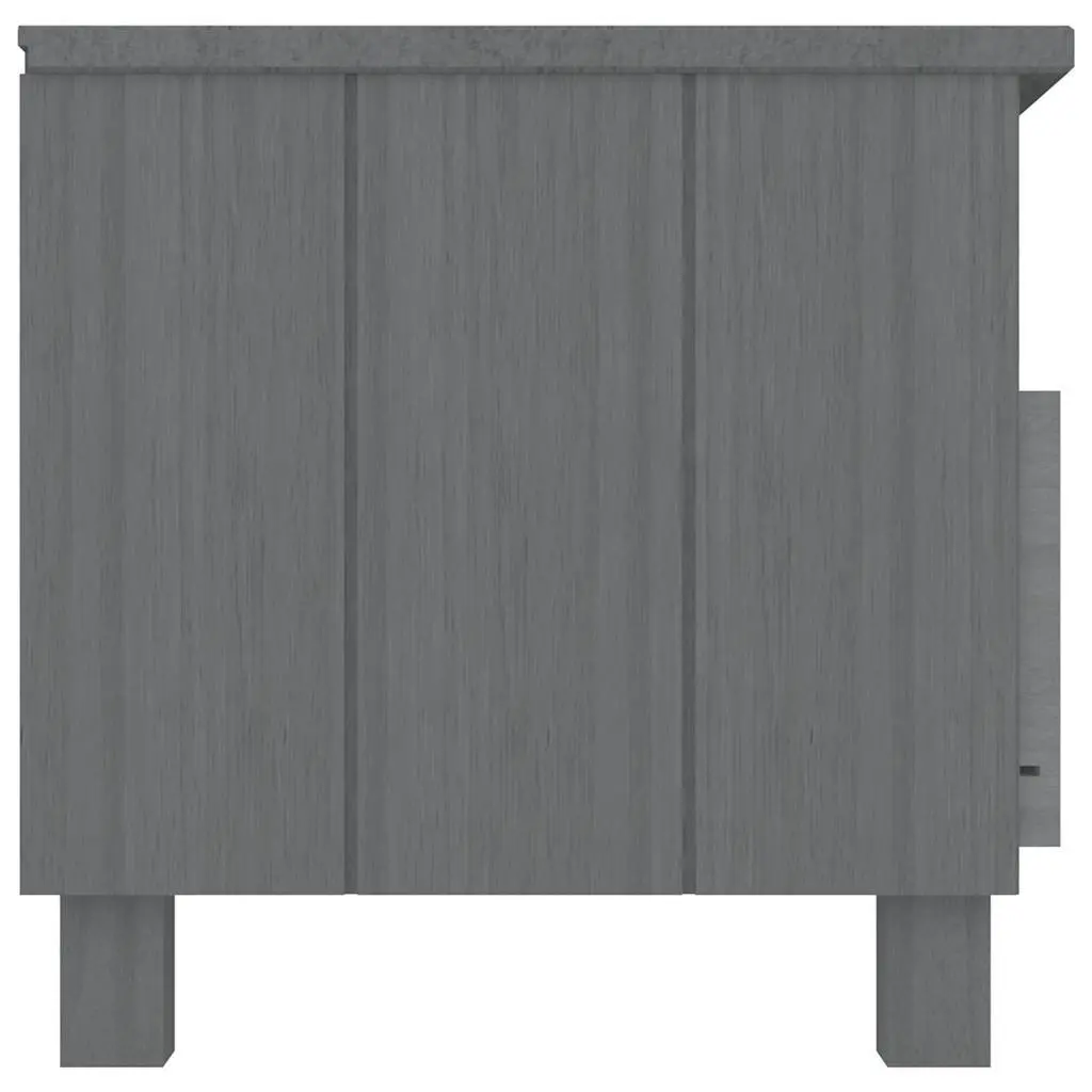 TV Cabinet Grey Wooden Storage Unit with Sliding Drawers and Compartments