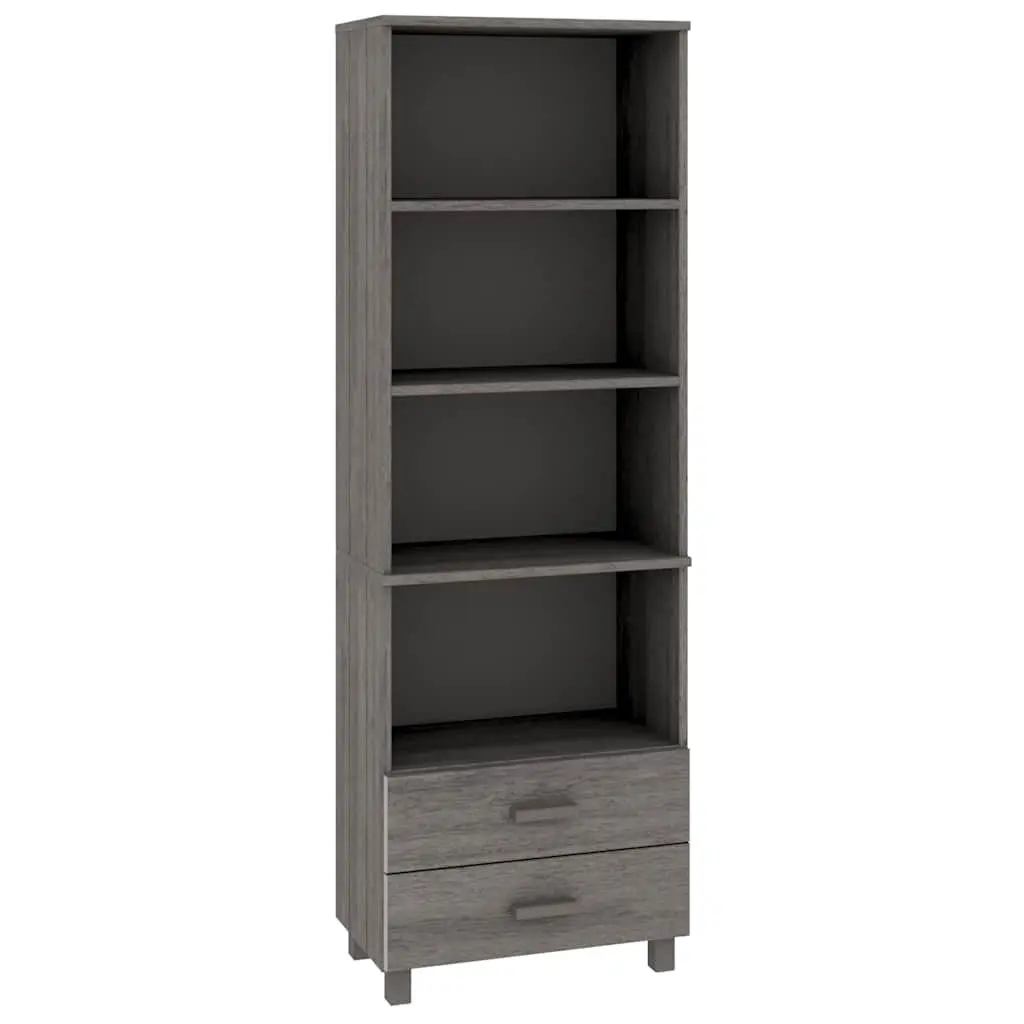Highboard Solid Pine Wood 60x35x180 cm Light Grey Buffet Sideboard Storage