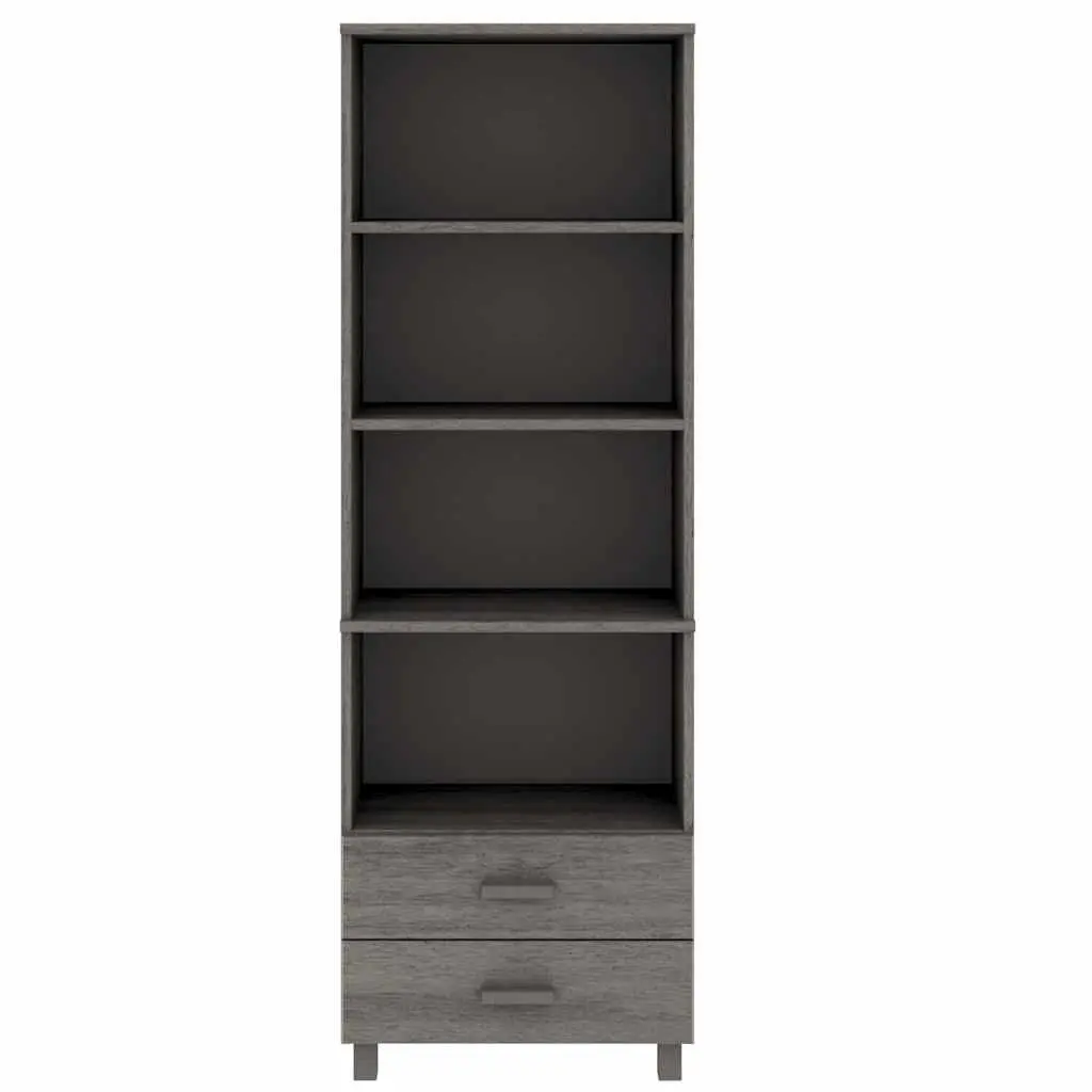 Highboard Solid Pine Wood 60x35x180 cm Light Grey Buffet Sideboard Storage