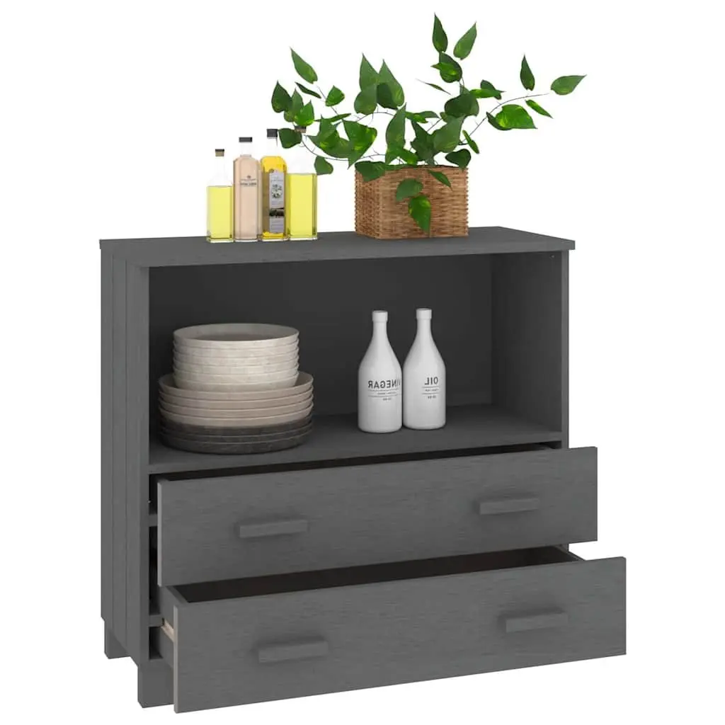 Wooden Sideboard Storage Cabinet with Drawers Compartment Grey Buffet Furniture