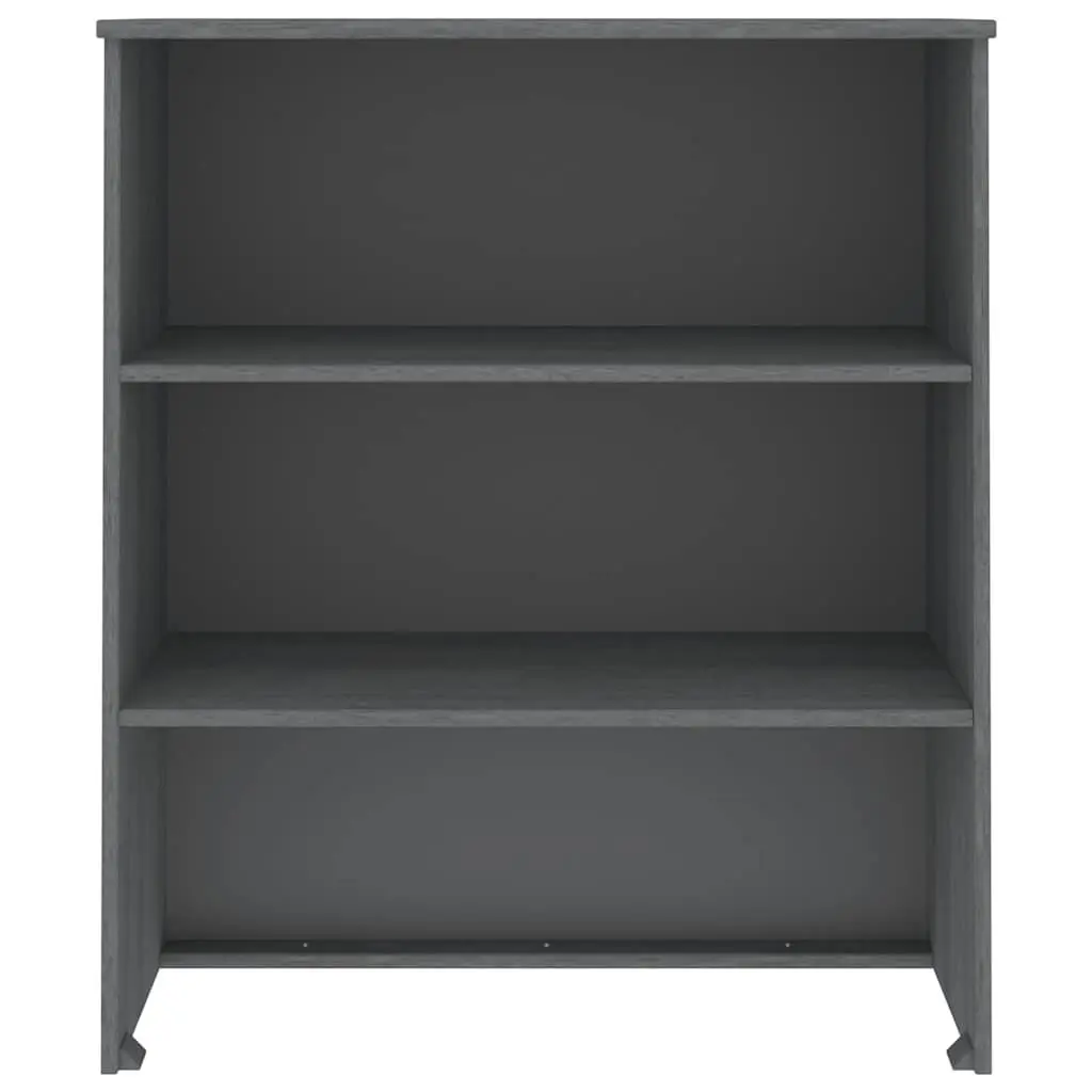 Highboard Top HAMAR Dark Grey 85x35x100cm Solid Pine Wood Sideboard Cabinet