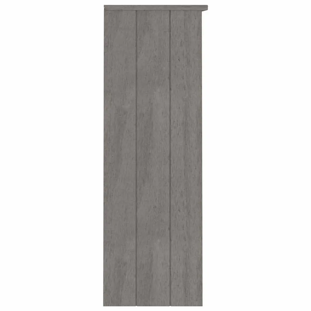 Highboard Top Solid Pine Wood 85x35x100cm Light Grey Storage Sideboard Cabinet