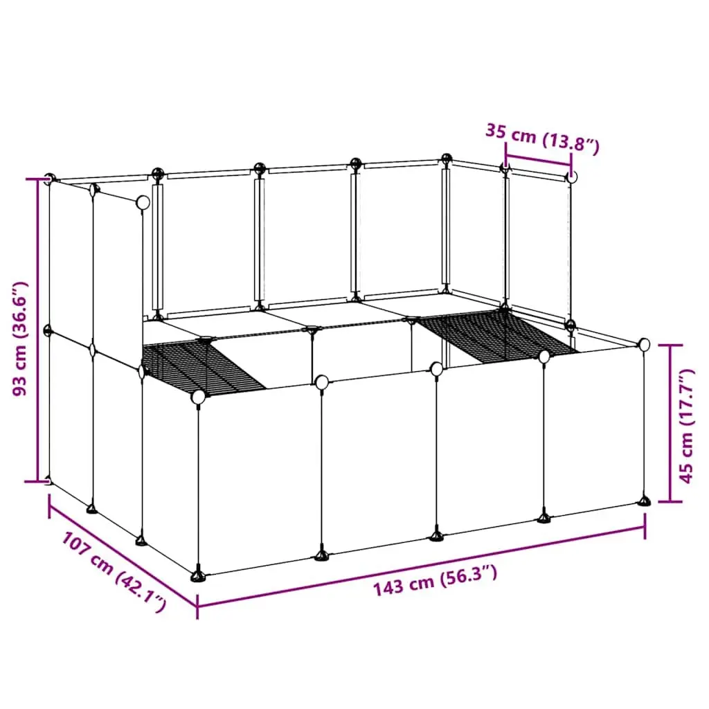 Small Animal Cage for Home Use, 143x107x93 cm