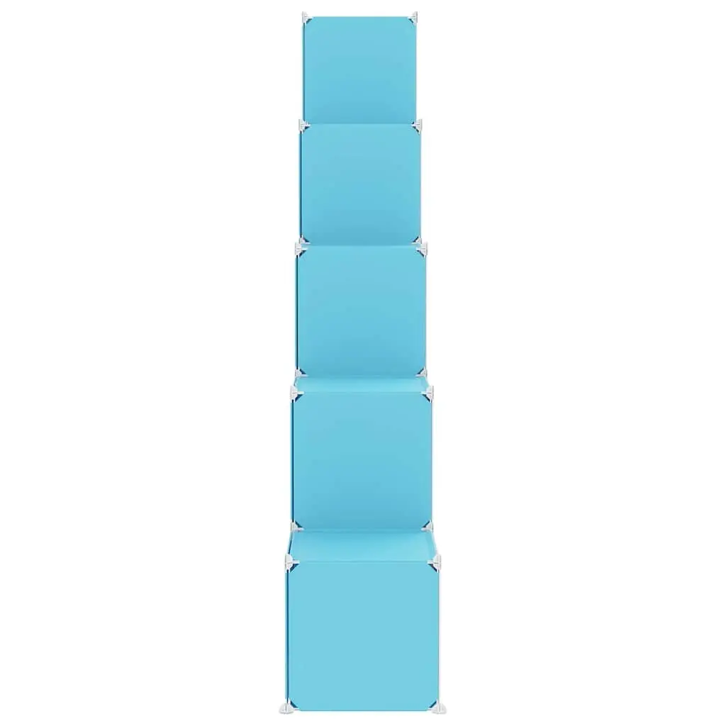 Kids Cube Storage Cabinet 15 Cubes Blue Children Wardrobe Closet Organiser