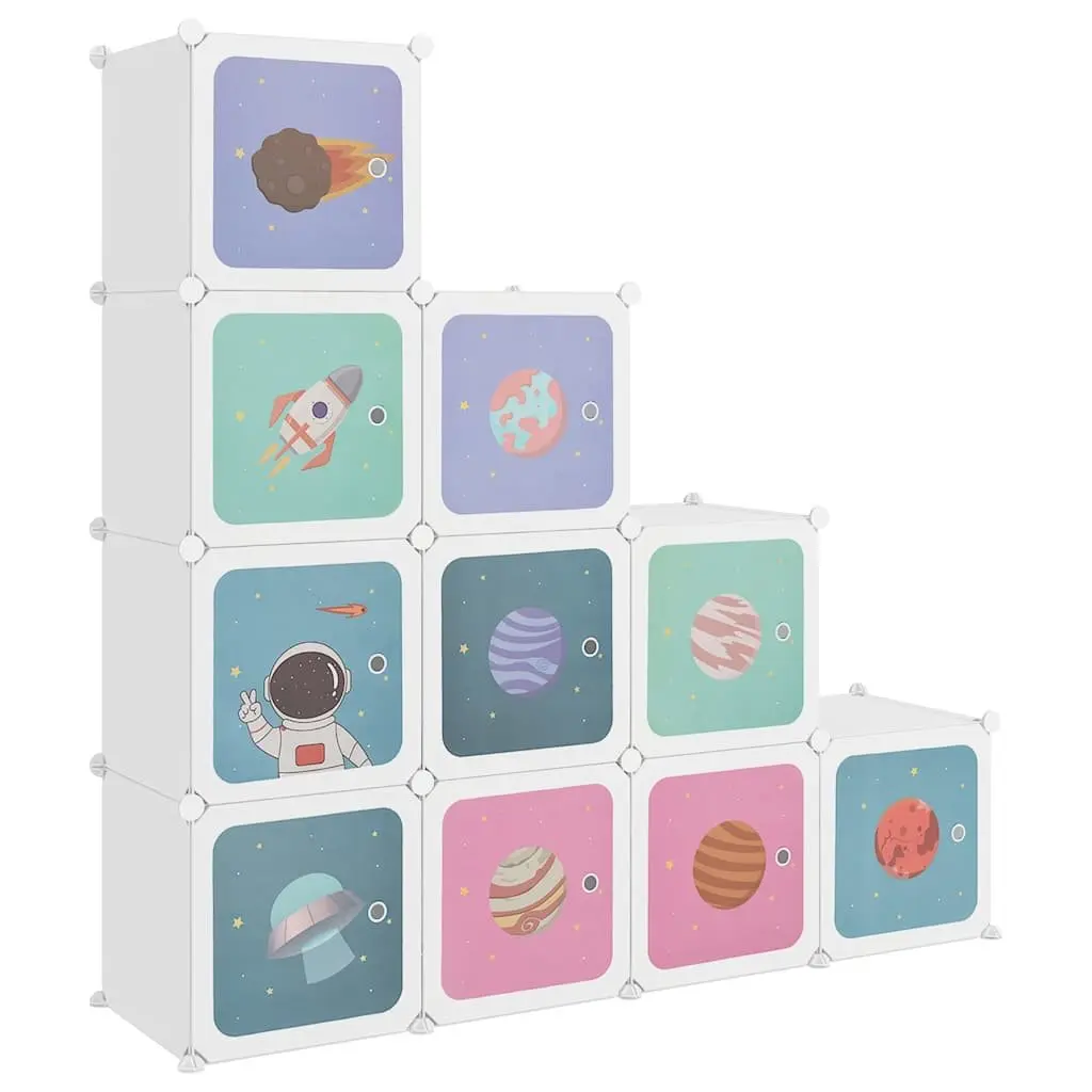 Kids 10-Cube Storage Cabinet for Organized Spaces