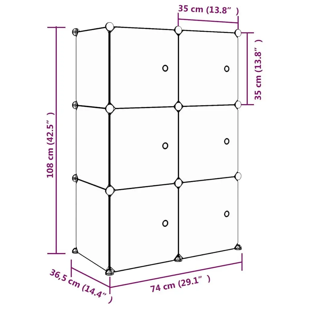 Storage Solutions with Pink Cube Cabinet for Kids