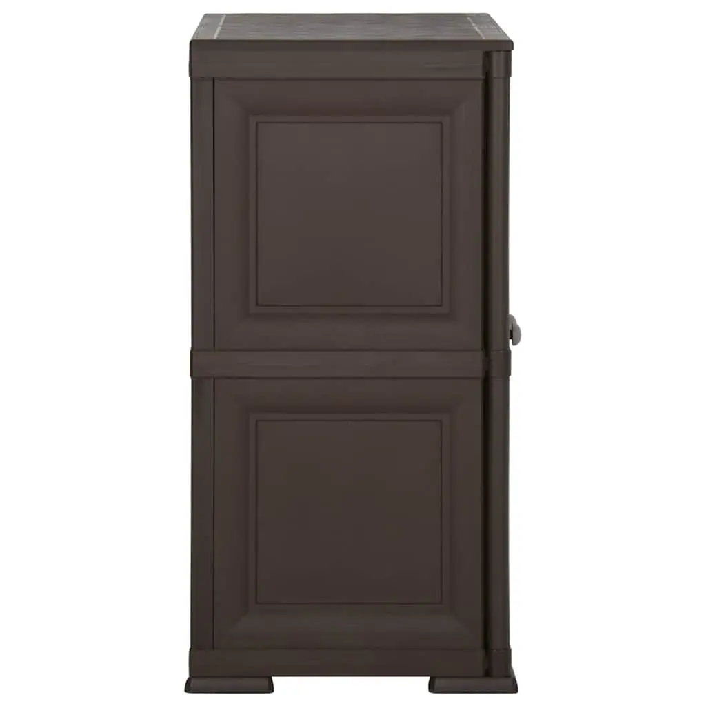 Plastic Storage Cabinet Compact Brown 79x43x85.5cm Organiser for Home and Office