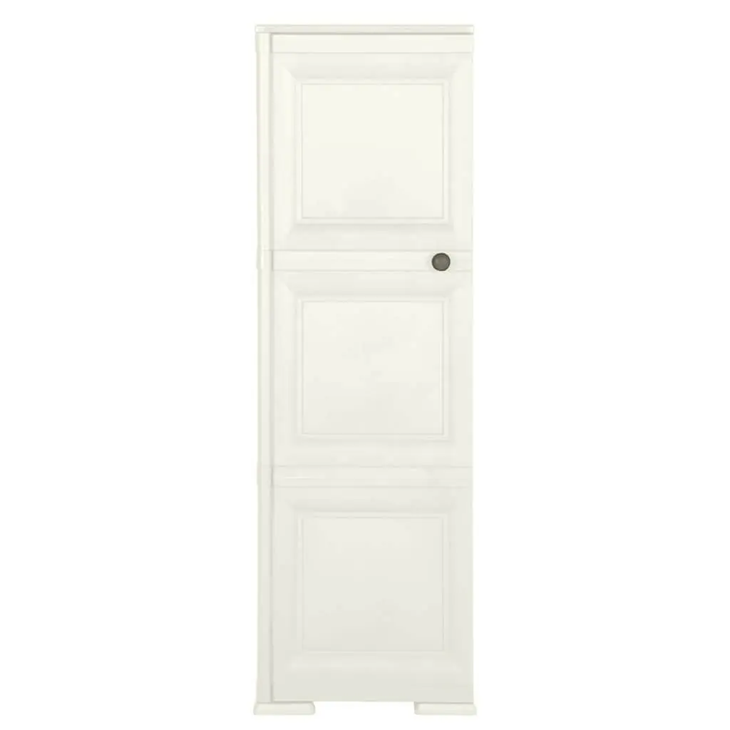 Cream Plastic Storage Cabinet for Home and Office