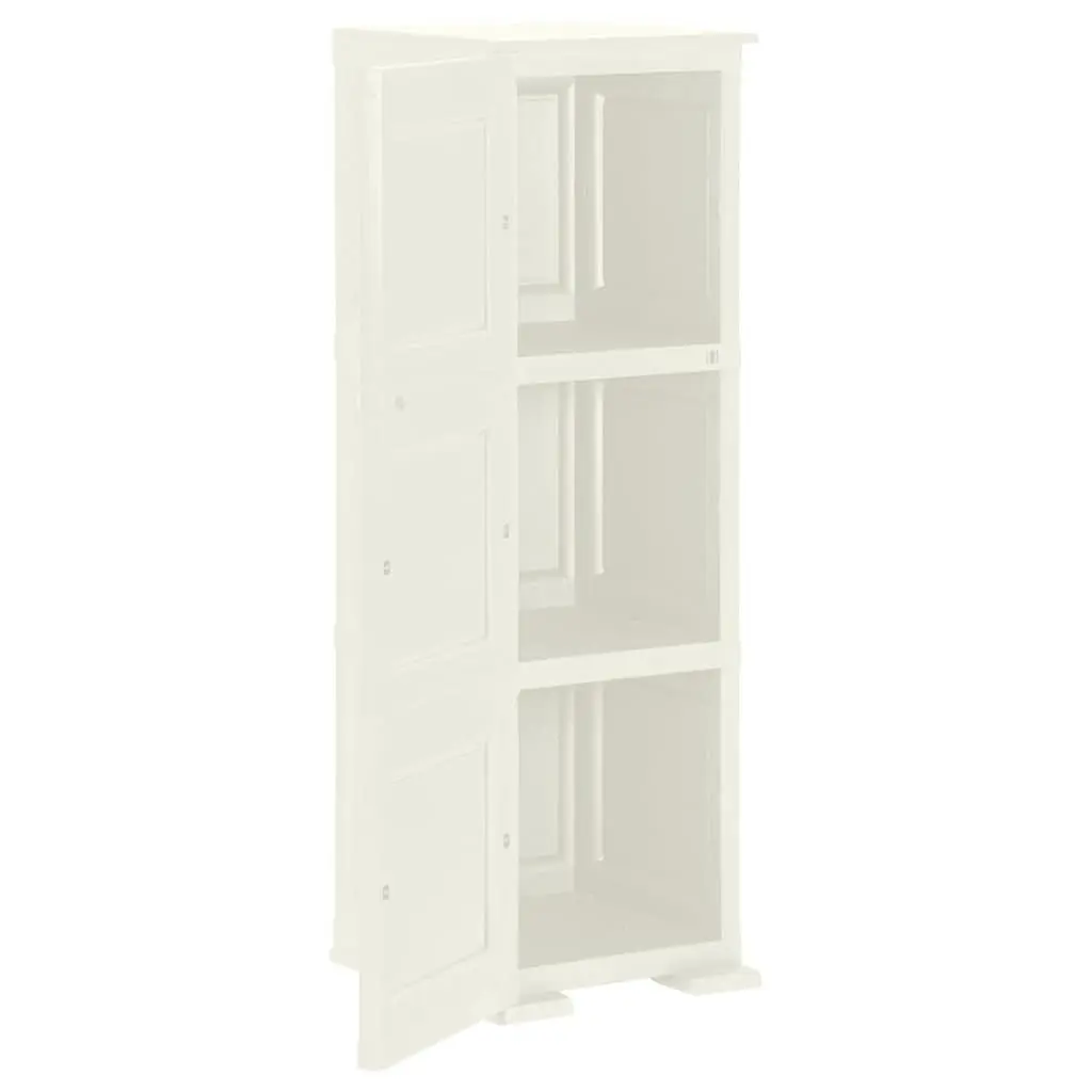 Cream Plastic Storage Cabinet for Home and Office