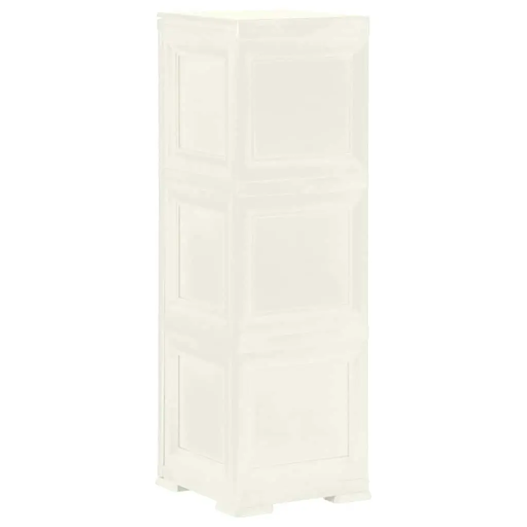 Cream Plastic Storage Cabinet for Home and Office