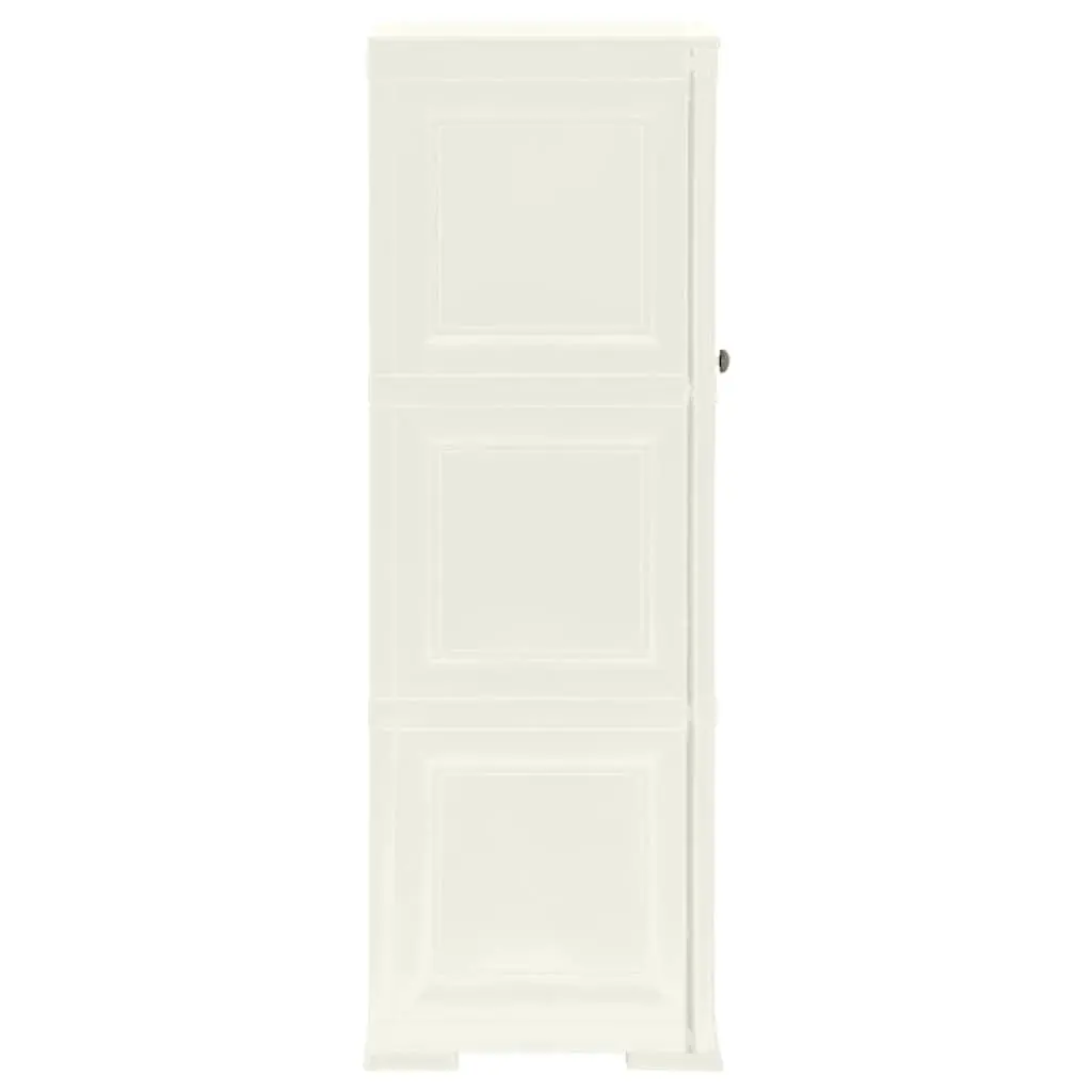 Cream Plastic Storage Cabinet for Home and Office
