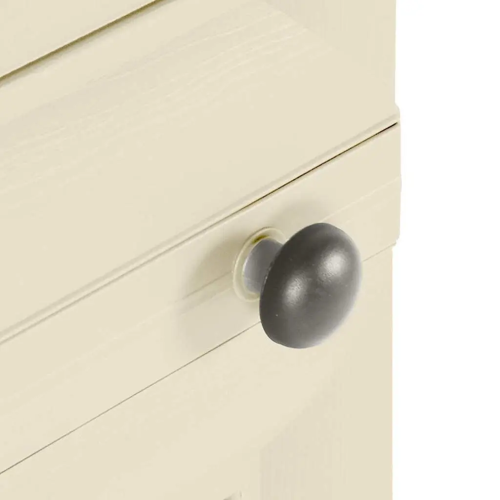 Plastic Storage Cabinet 40x43x125 cm White Wood Design Organiser Locker