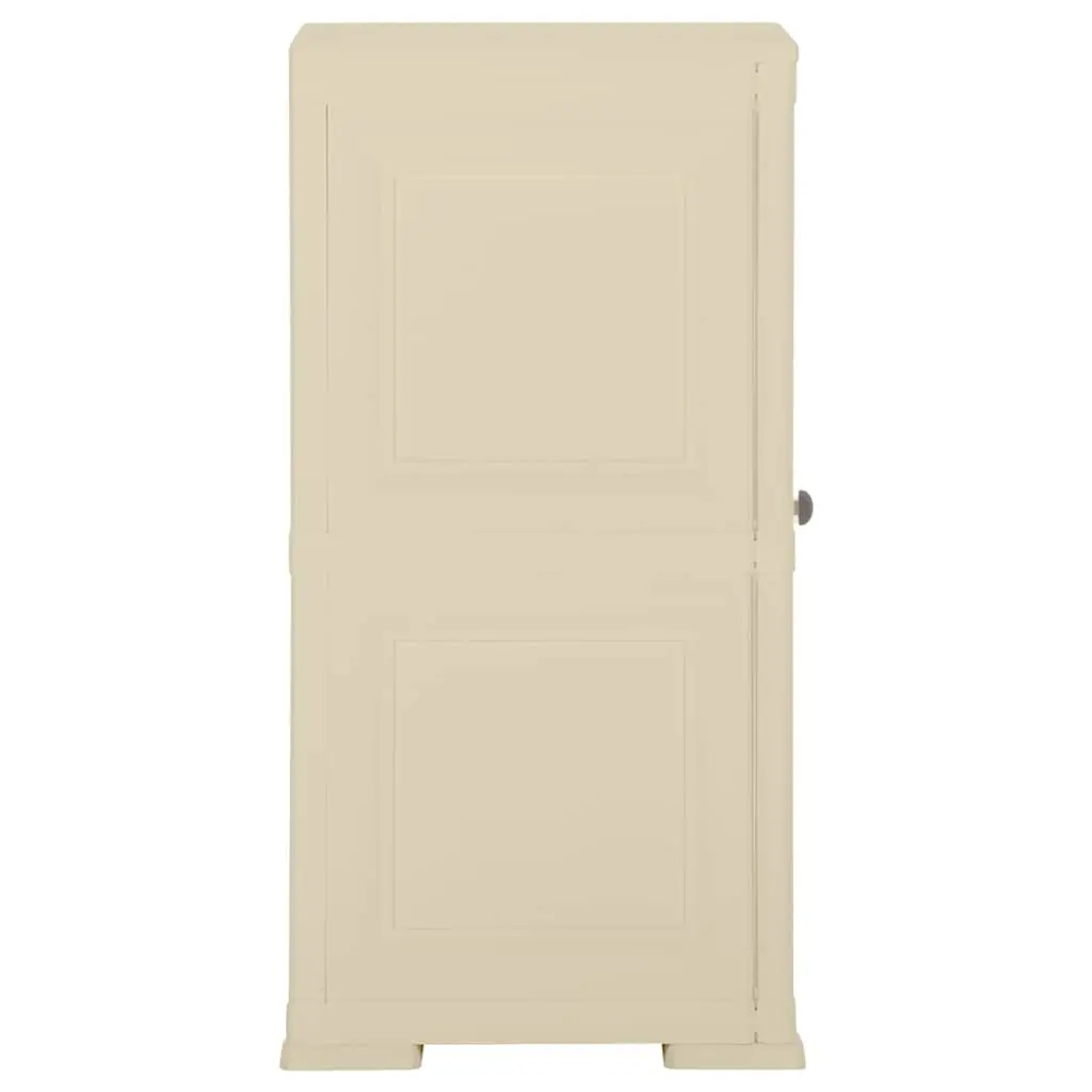 Storage Cabinet 40x43x85.5 cm Plastic White Wood Design Home Organiser