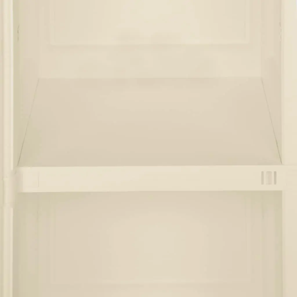 Storage Cabinet 40x43x85.5 cm Plastic White Wood Design Home Organiser