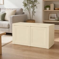 Practical White Storage Cushion Box for Any Home