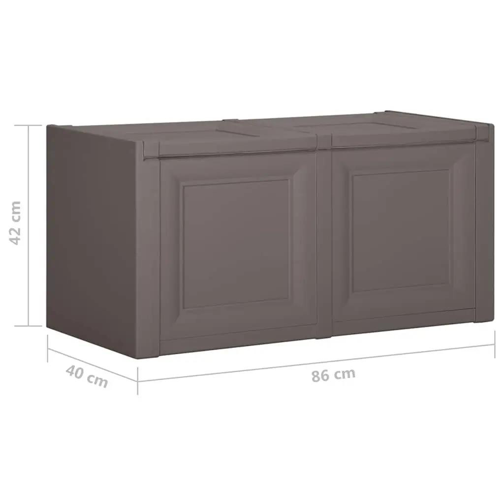 Grey Storage Cushion Box Bench Seat Household Container 86x40x42cm 85L