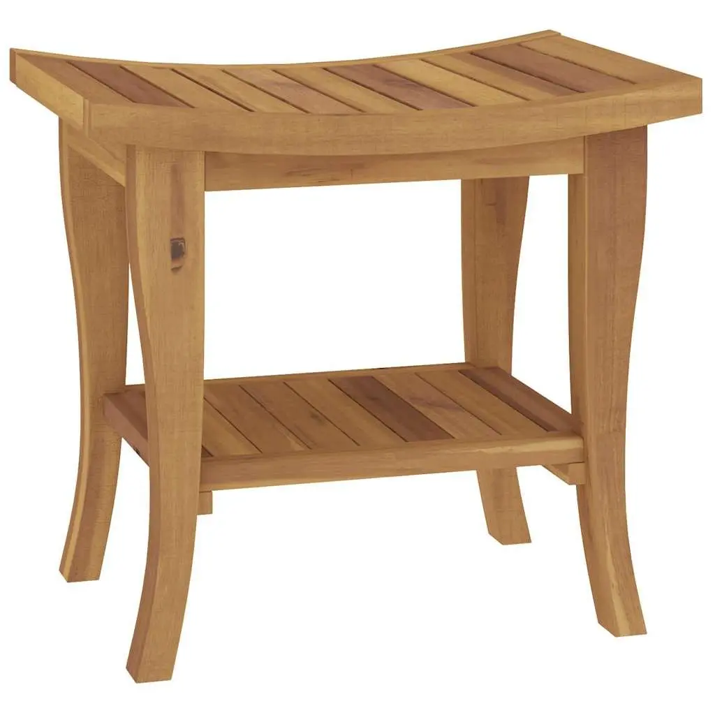 Wooden Bathroom Side Table for Shower Essentials 50x35x45cm
