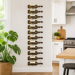 Wall-Mounted Wine Rack for Home Organization