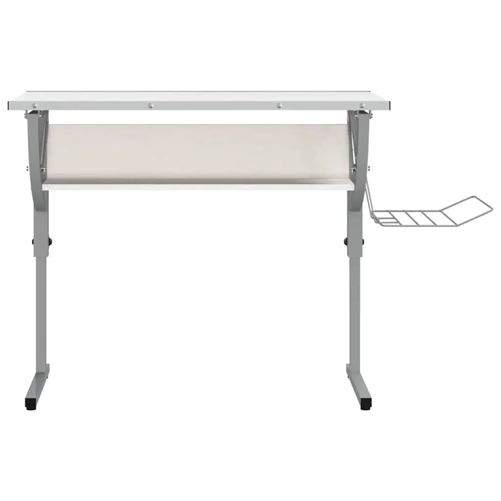Craft Desk Engineered Wood Adjustable 110x53x(58-87)cm White Grey