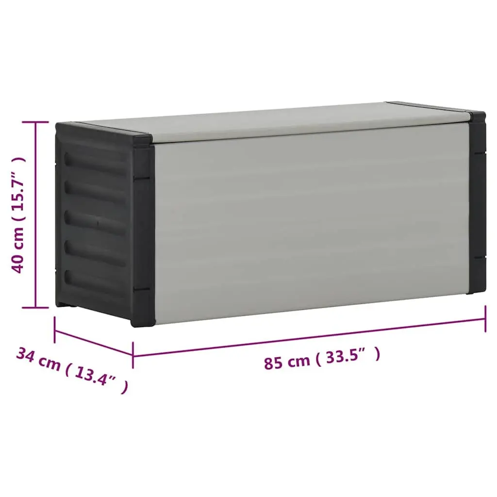 Garden Waste Basket Grey 85x34x40 cm Recycling Bin Outdoor Indoor Trash