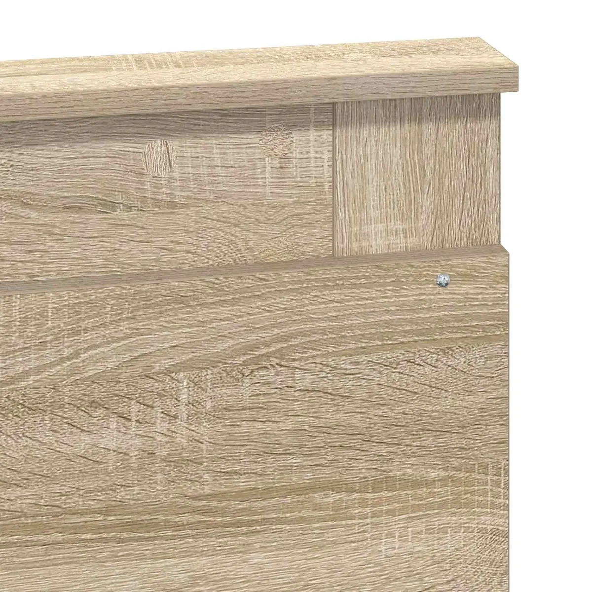 Bed Frame Engineered Wood 135 x 190 cm Sonoma Oak Modern with Storage Drawer