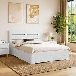 Practical Bed Frame with Storage for Everyday Living 150x200cm