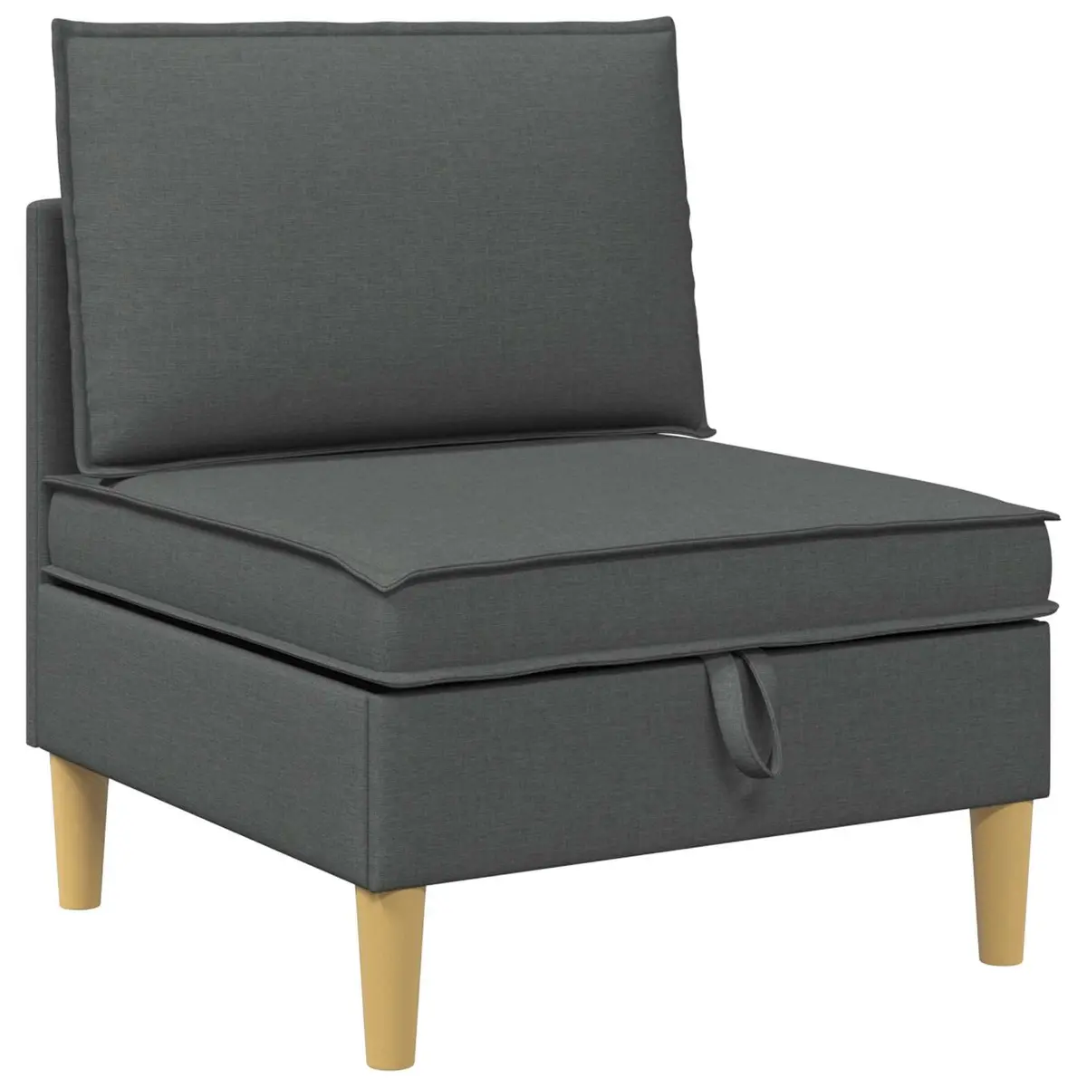 Modular Sofa Set 3-Piece Storage Grey Fabric Living Room Lounge Couch Suite