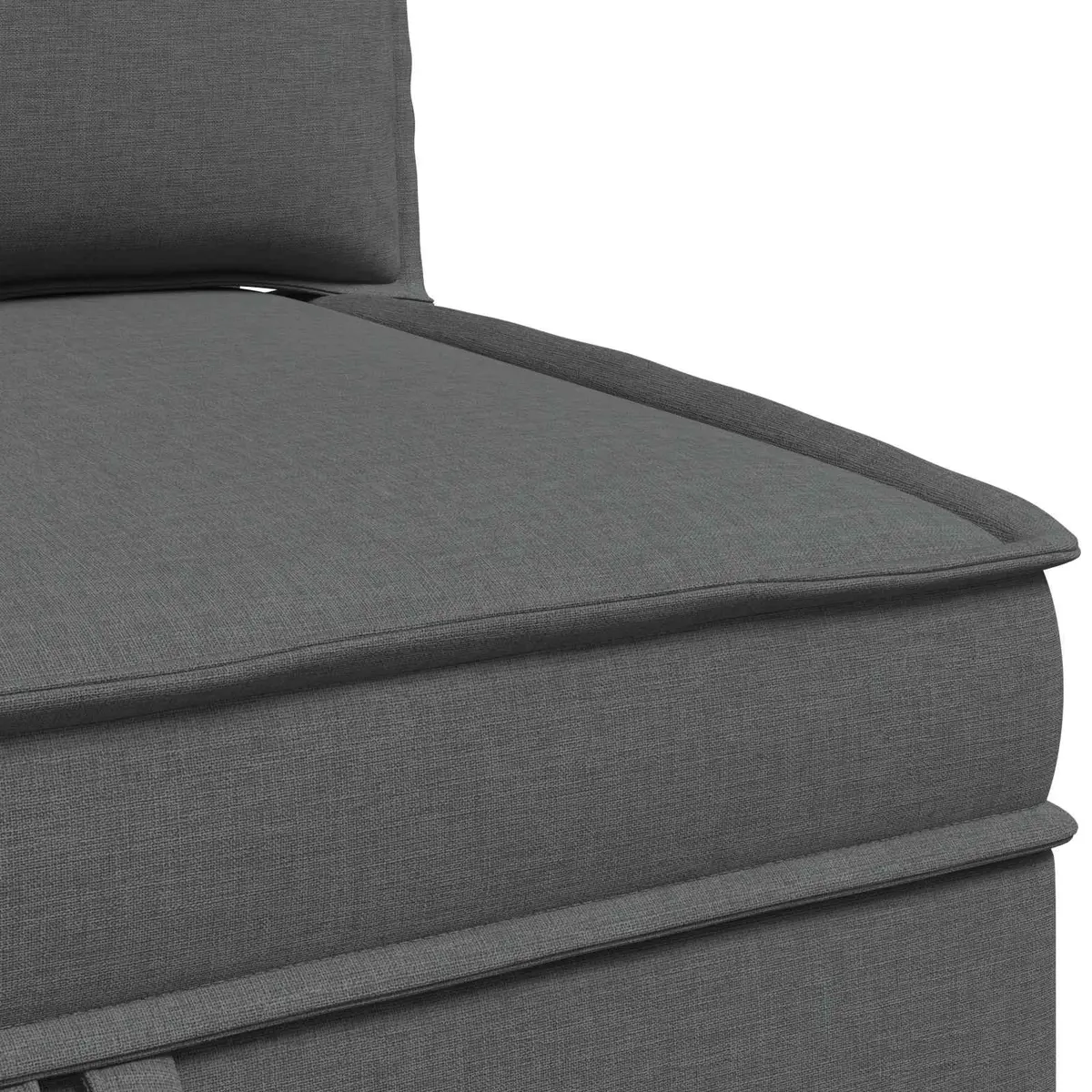Modular Sofa Set 3-Piece Storage Grey Fabric Living Room Lounge Couch Suite