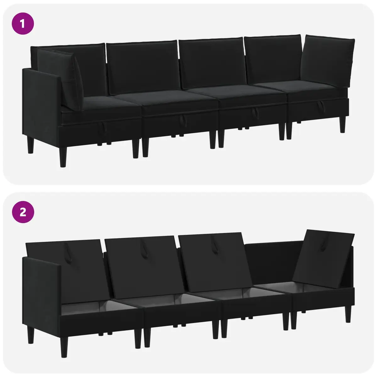 4-Piece Modern Living Room Furniture